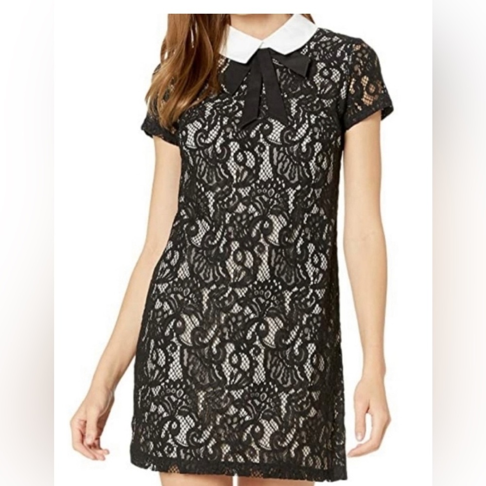Betsey Johnson Black Lace Mini Dress